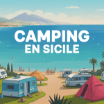 Camping en Sicile illustration vue aérienne