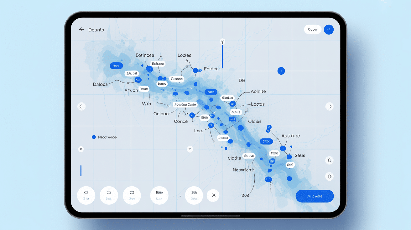 Carte des lac en France interactive numérique
