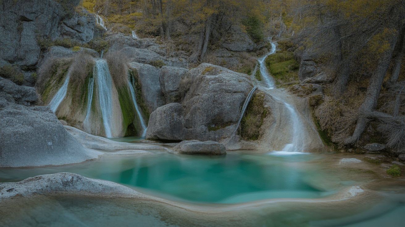 Paysage de la cascade de Radule en Corse