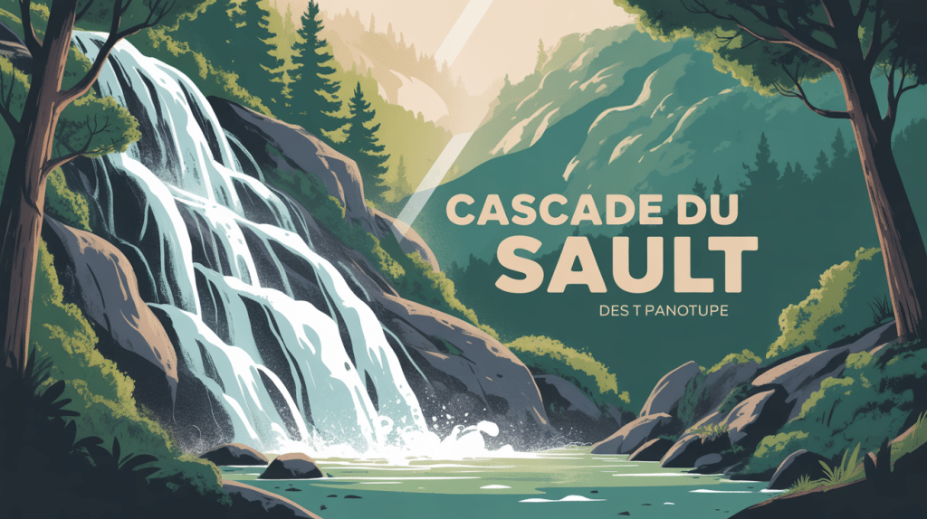 Cascade du Sault entourée de forêt Tarn