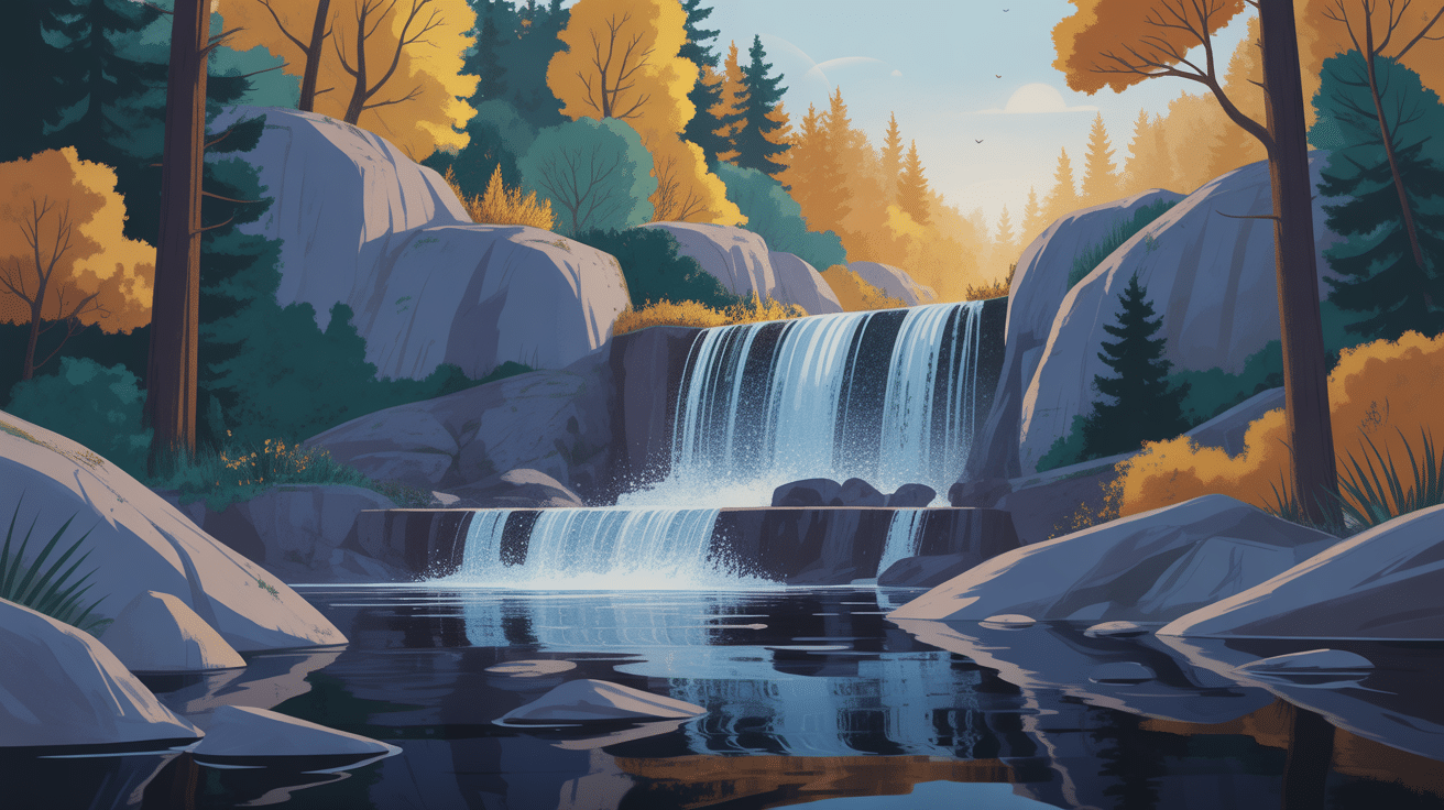 Cascade du Sault vue paisible Tarn