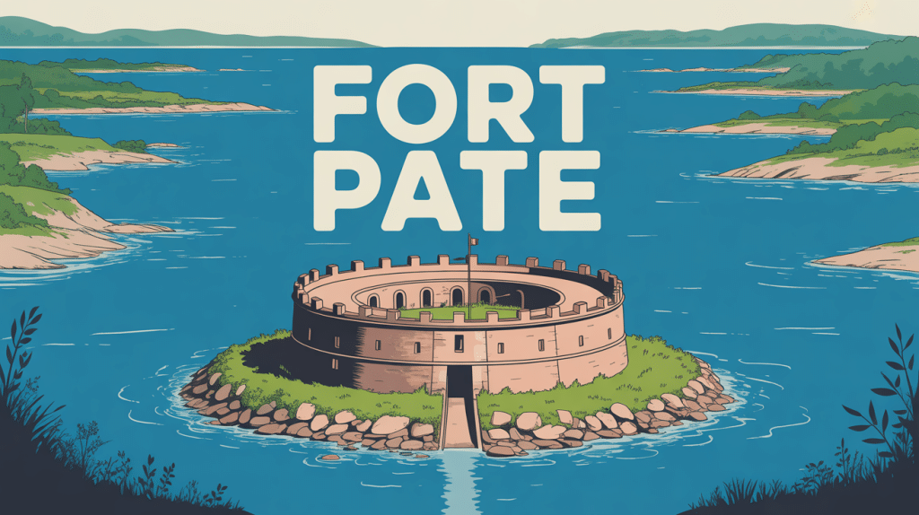 fort paté sur îlot estuaire image artistique