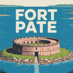 fort paté sur îlot estuaire image artistique