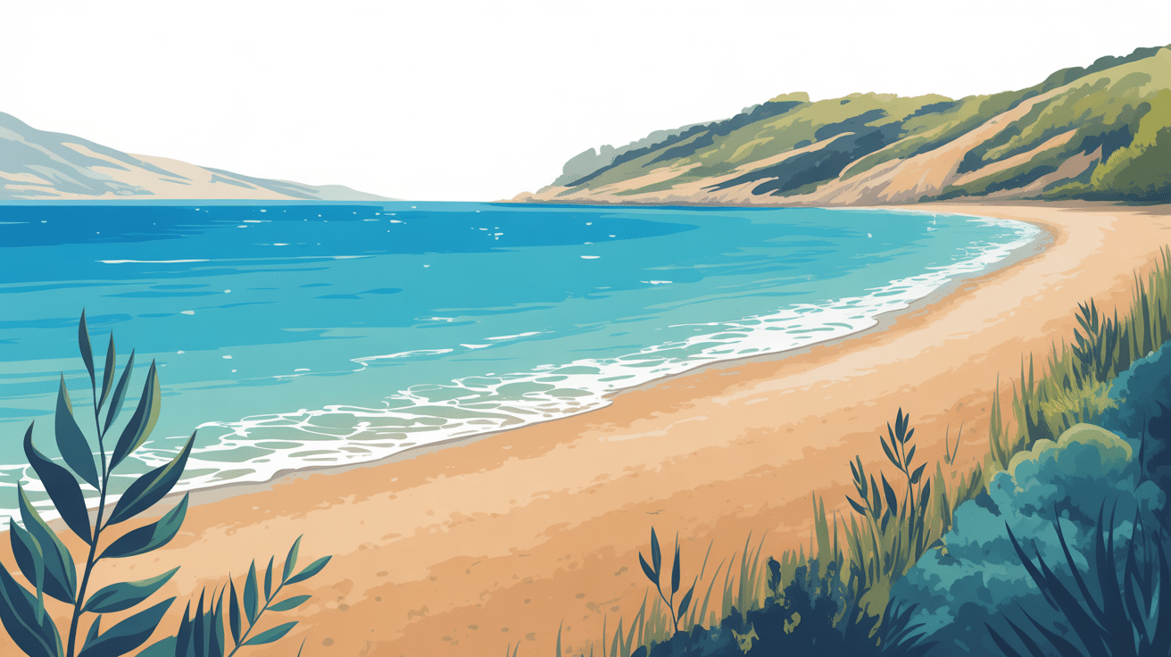 Crique naturelle golfu di lava plage sable doré eaux turquoises