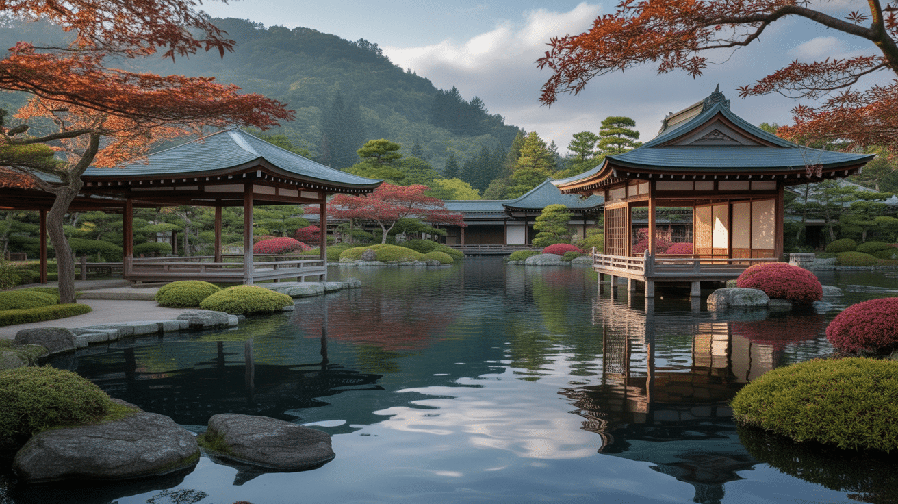 heian jingu kyoto japan jardin zen et pont