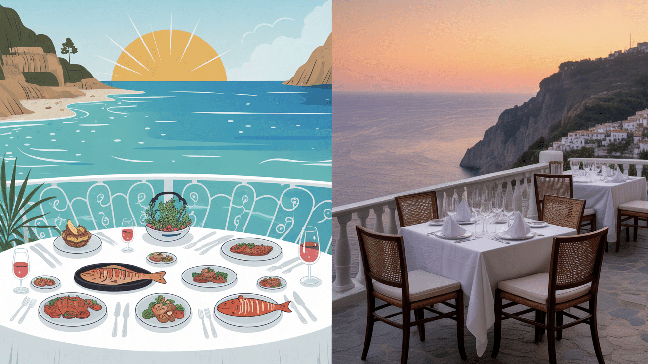 Restaurant ios greece bord de mer et village panoramique