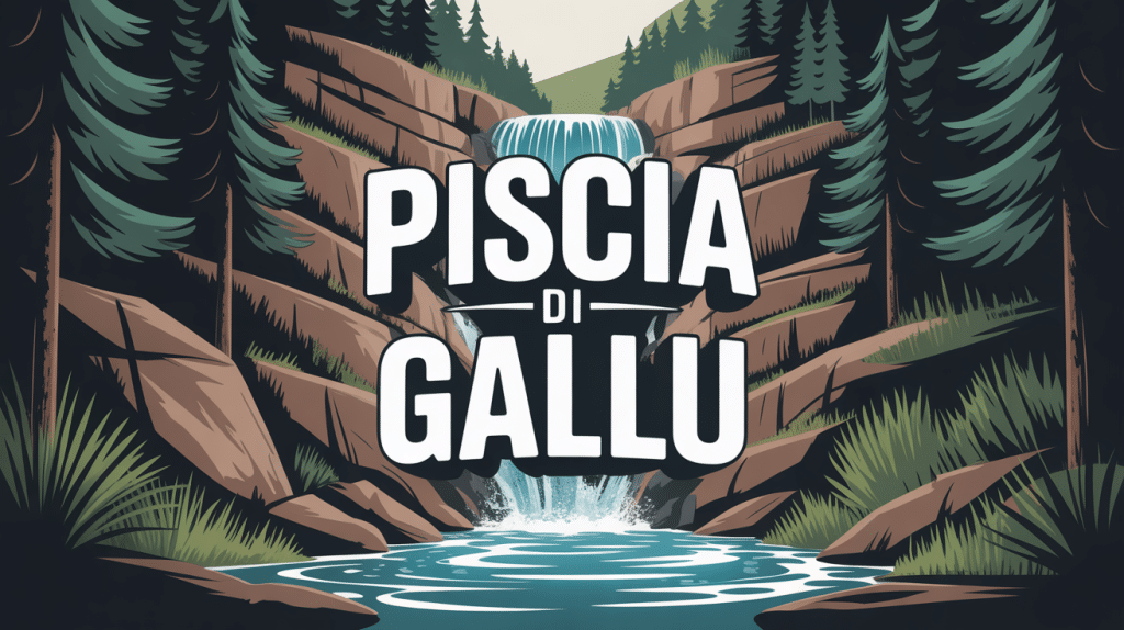 Cascade piscia di gallu entourée de pins