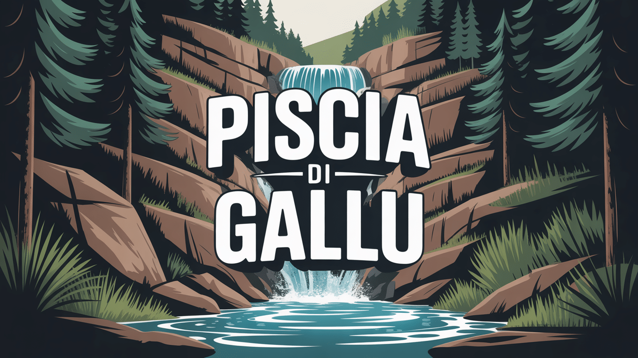 Cascade piscia di gallu entourée de pins