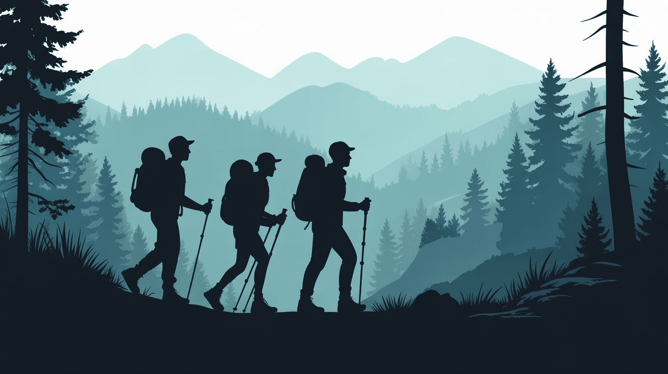 Randonneurs sur le sentier piscia di gallu