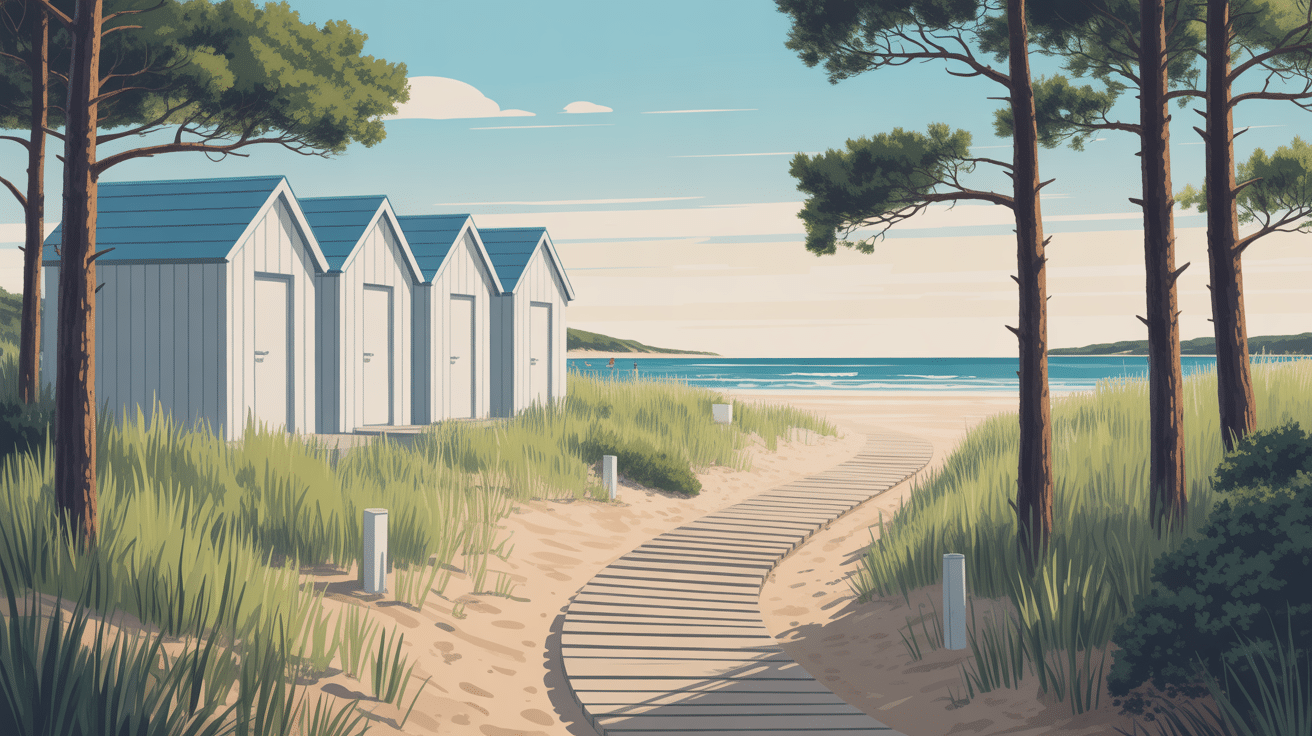 Nature et cabines plage du Vieux Phare Noirmoutier