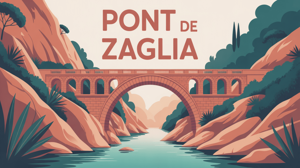 Pont de Zaglia en Corse au matin dans les gorges