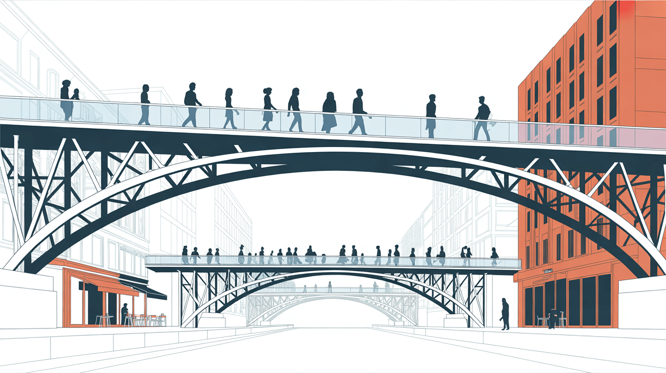 Pont galata structure métallique et restaurants