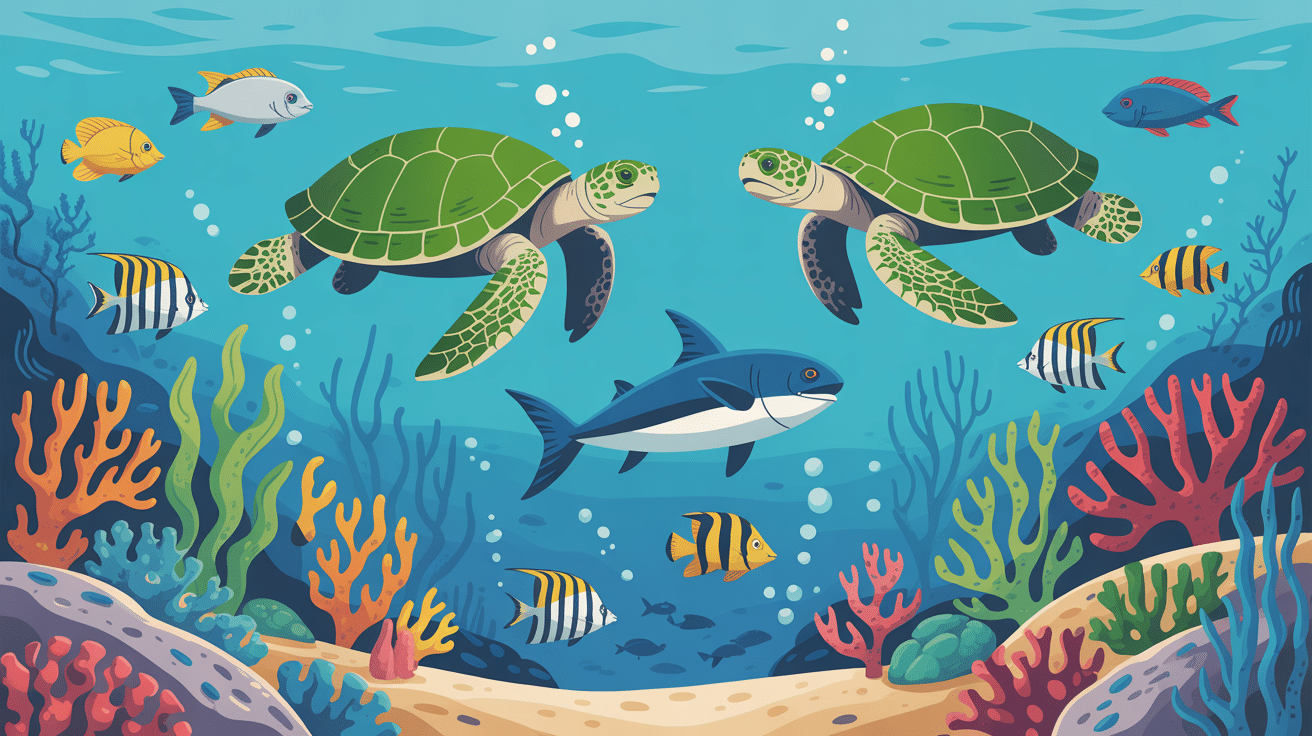 sipadan tortue poisson requin corail