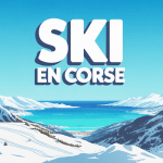 Paysage ski en Corse montagne et mer