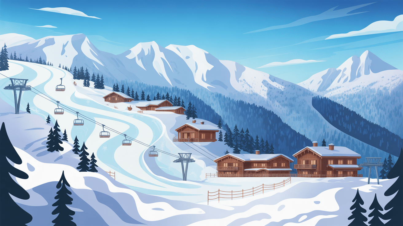 Station ski en Corse enneigée