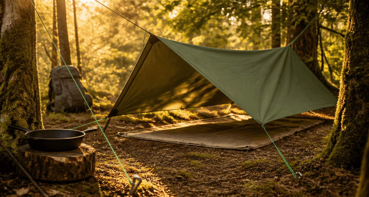 bache camping abri foret A-Frame