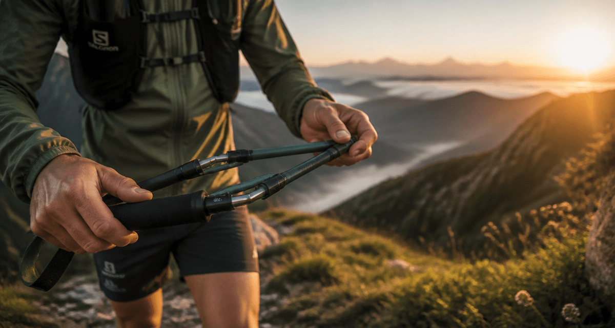 batons de trail pliables pliage rapide montagne
