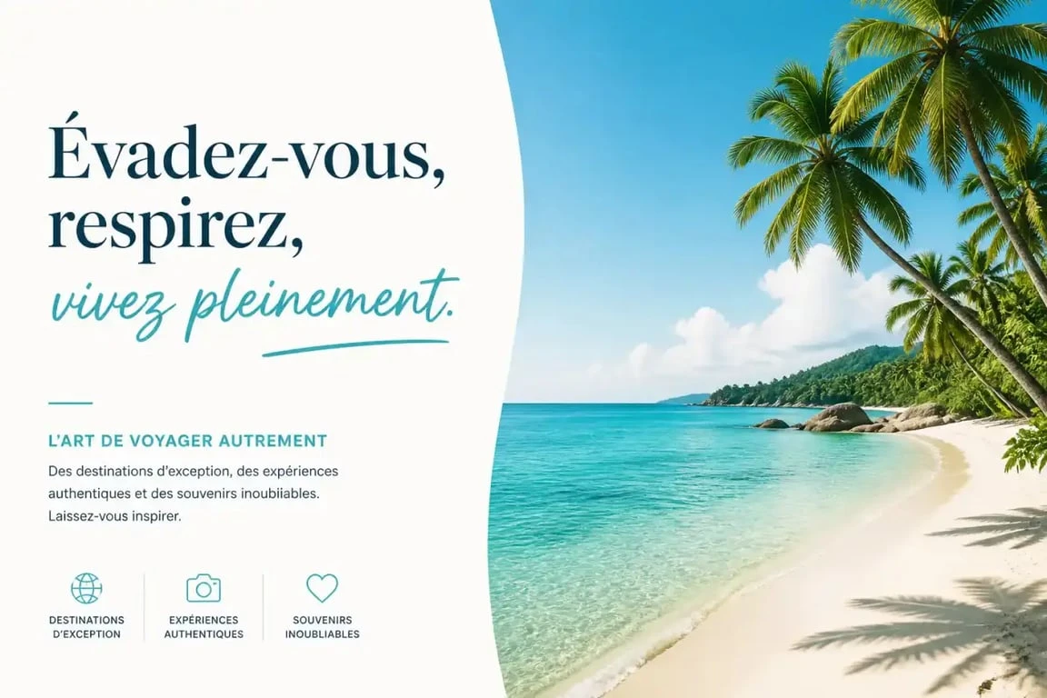 Pays chaud en décembre pas cher : plage paradisiaque ensoleillée pour des vacances au soleil en hiver.