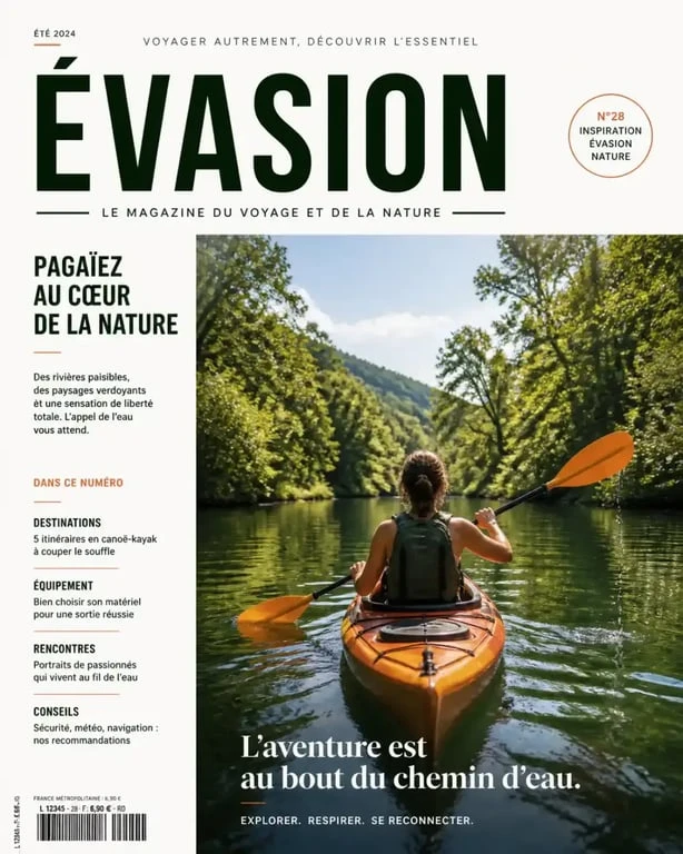 Canoë sur la rivière Epte dans le Vexin français