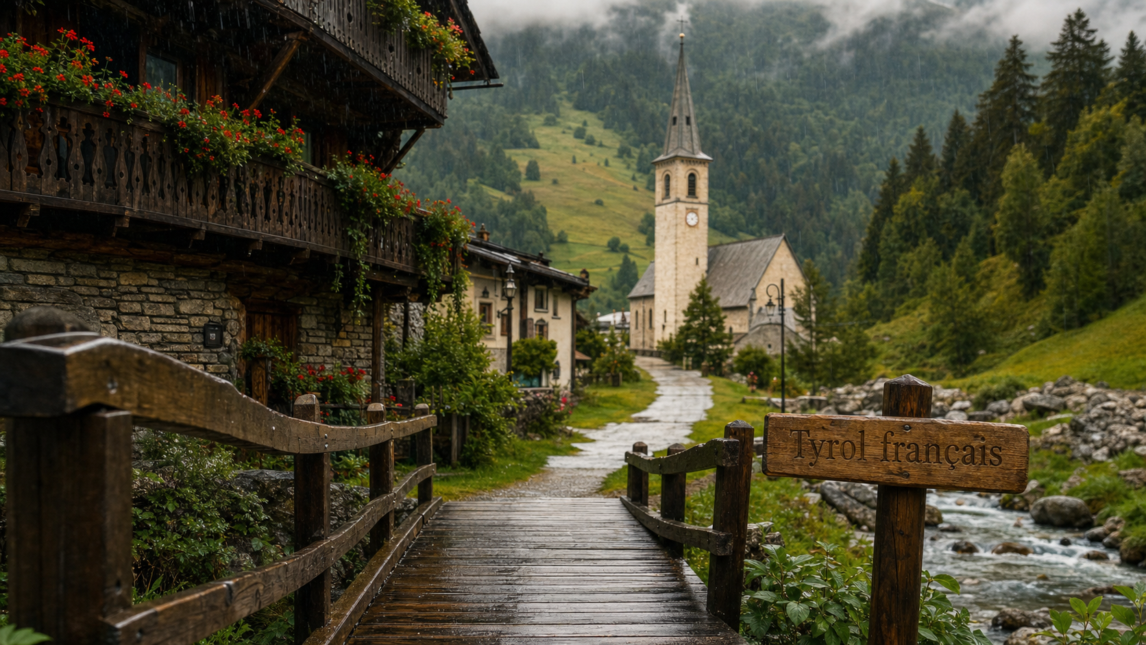 Le tyrol français à Arêches-Beaufort : passerelle vers un village alpin du Beaufortain
