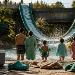 Parc aquatique Marseille : toboggan et bassin à vagues, familles
