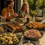 quel accompagnement avec un barbecue table conviviale salades légumes grillés