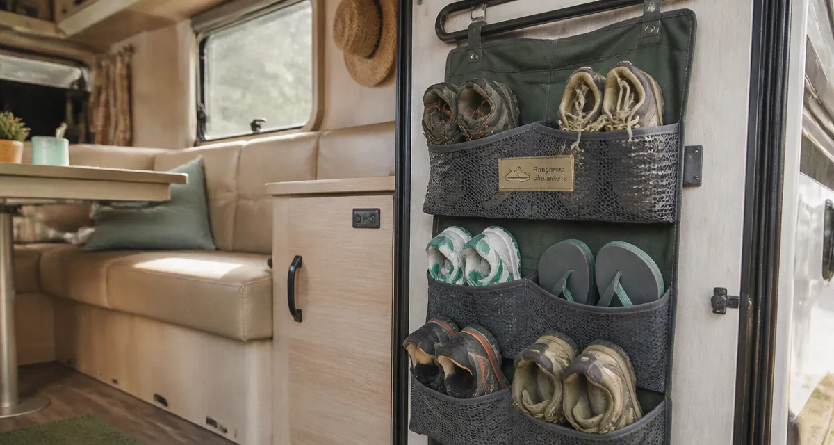 Rangement chaussure camping car avec organisateur suspendu