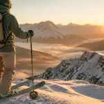 Skieur ski all mountain panorama alpin