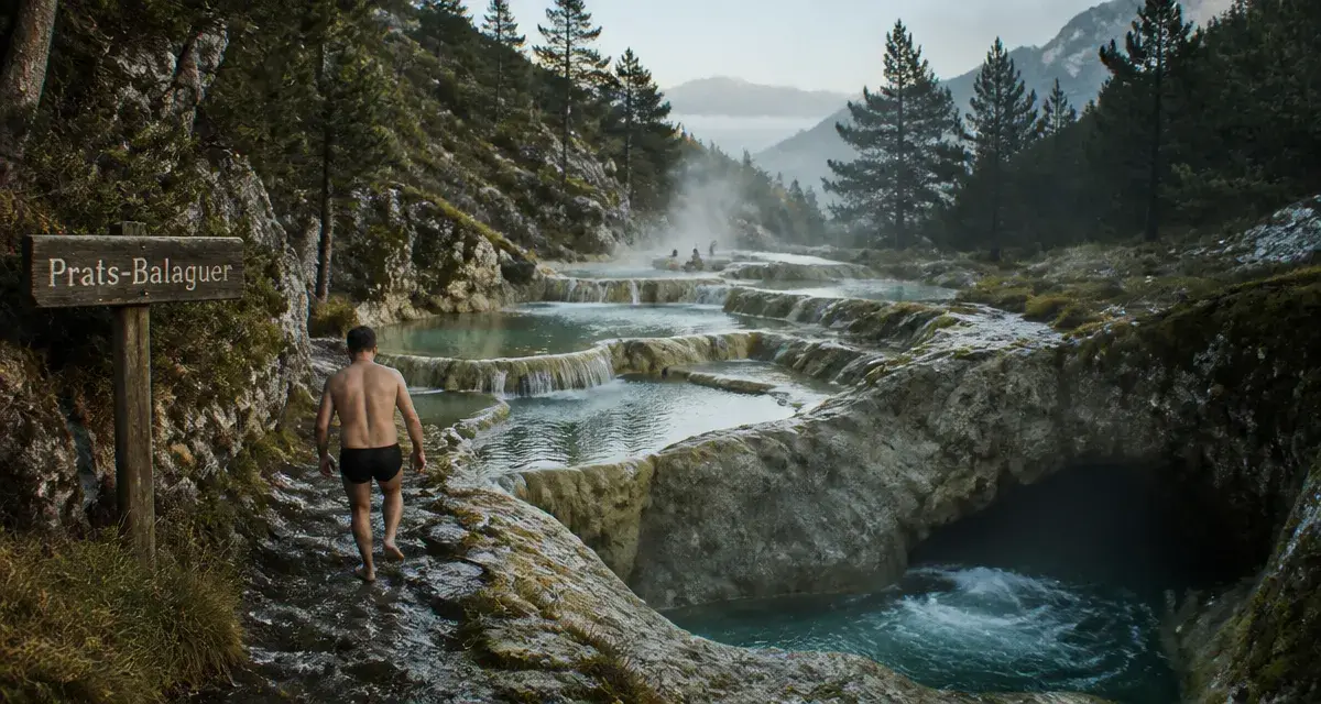 Source chaude Pyrénées gratuite : Prats-Balaguer, baignade naturelle