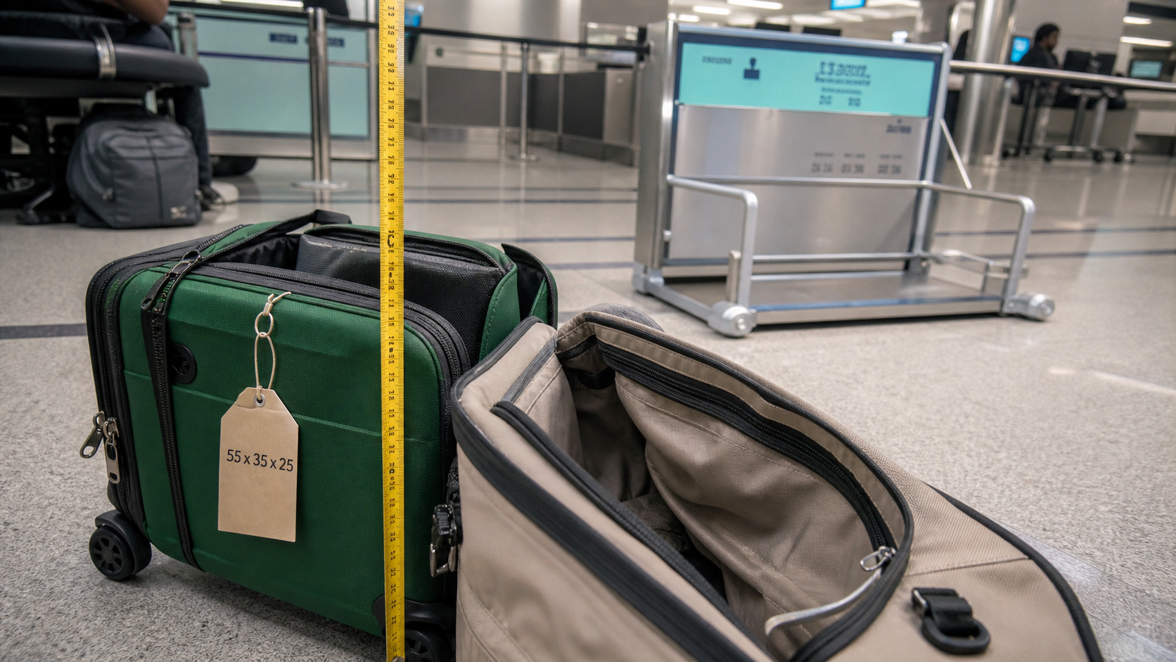 Valise cabine format : comparaison 55x40x20 et 40x30x15
