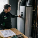 Chauffe eau thermodynamique prix : chauffe-eau installé en buanderie