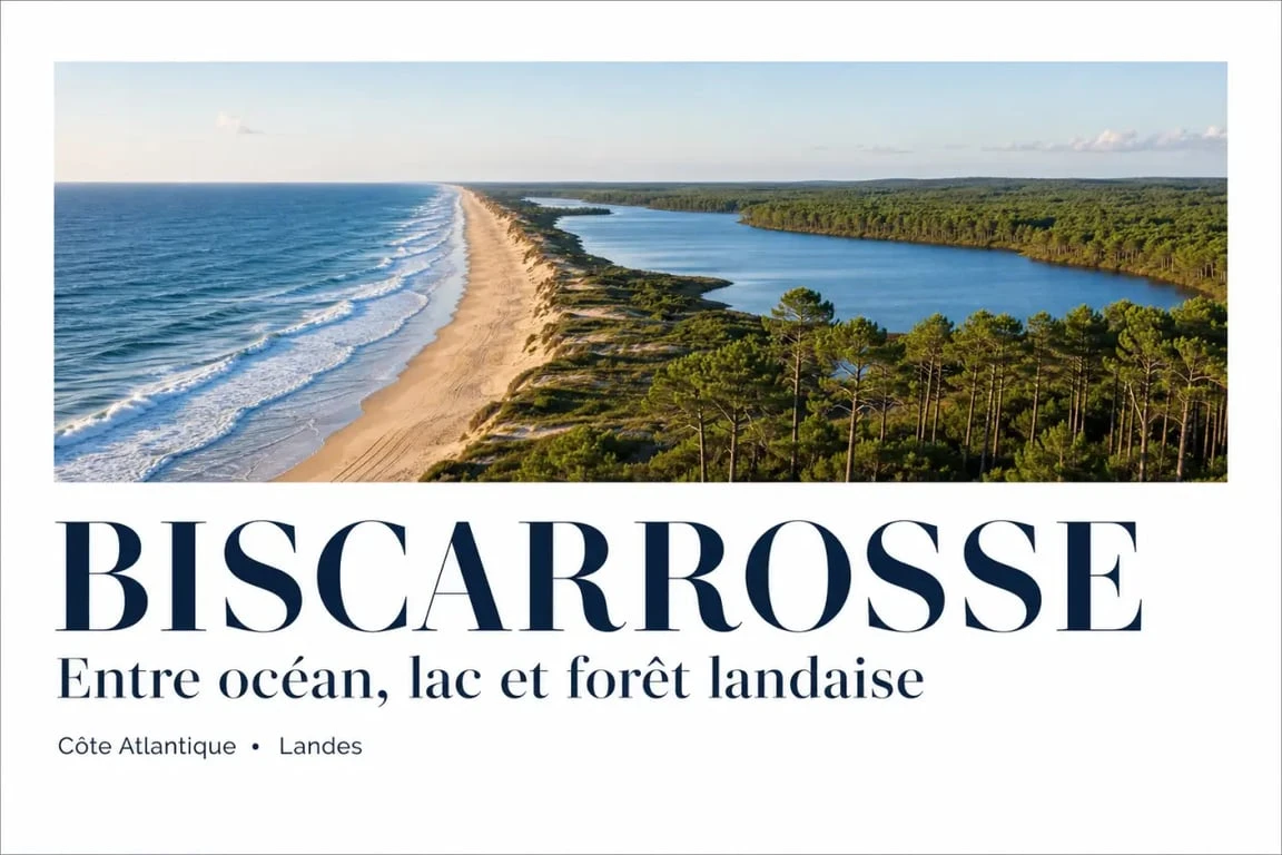 Paysage de Biscarrosse entre océan et lac pour vos activités à faire à Biscarrosse