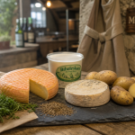 Fromages alsaciens : Munster AOP, Bargkass et Siesskas sur ardoise