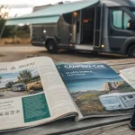 Magazine camping car papier et smartphone pour lire en digital