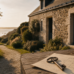 Maison en bord de mer en Bretagne avec vue mer, plage à pied