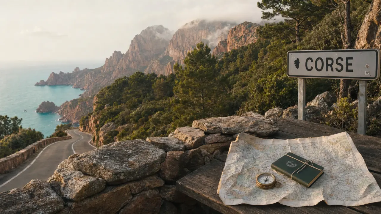 Plus belle region de france : Corse, route sinueuse et mer turquoise