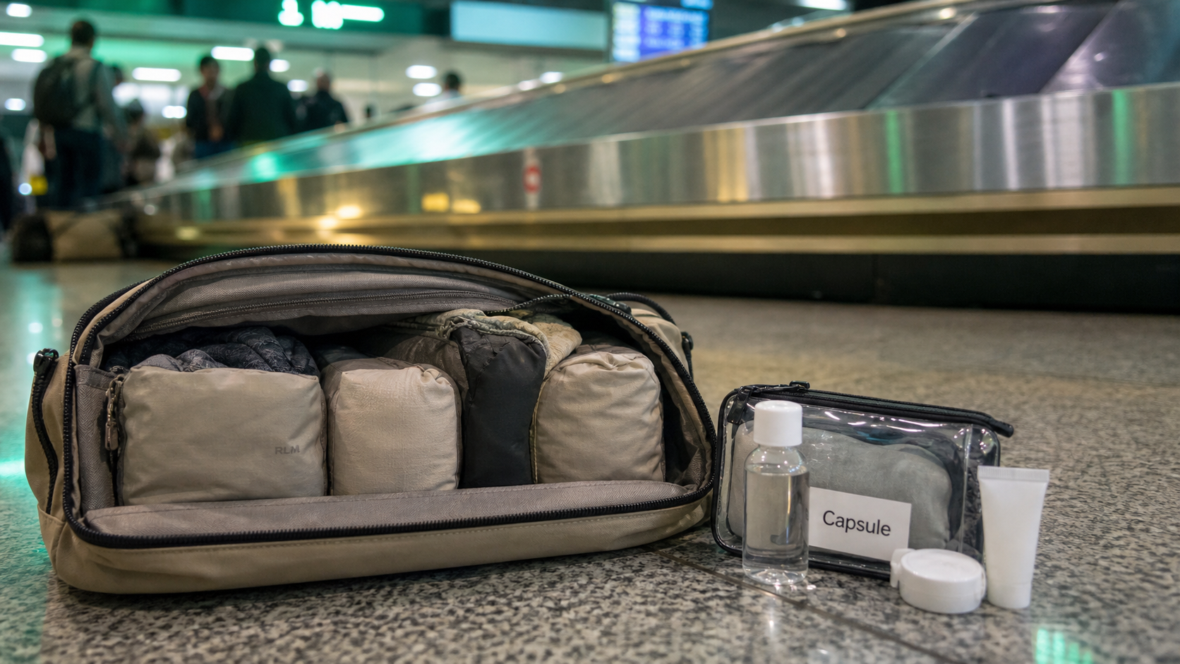 Voyager léger en bagage cabine : sac cabine et capsule 100 ml à l’aéroport