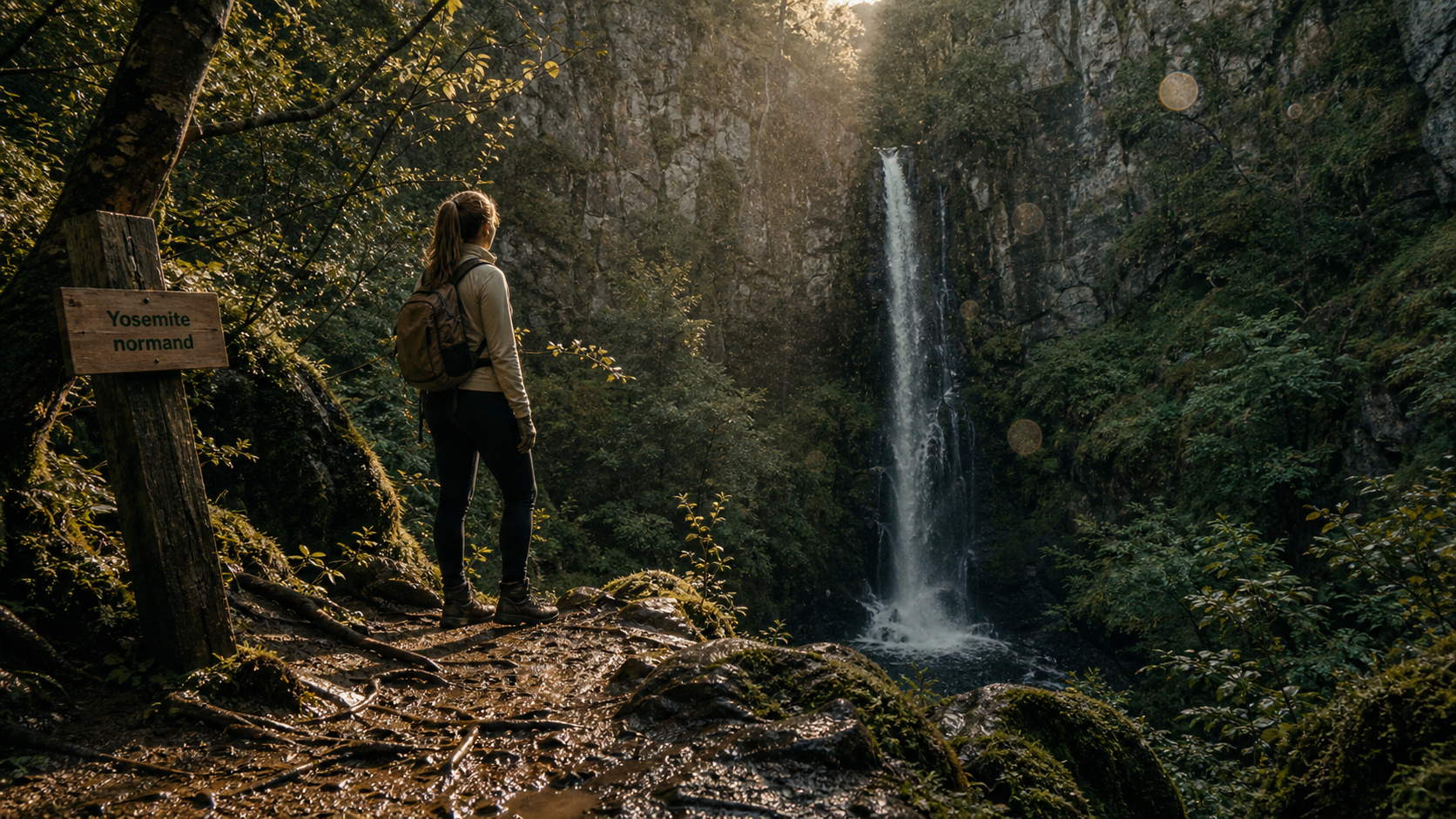 Yosemite normand : cascade et gorges en forêt, randonnée