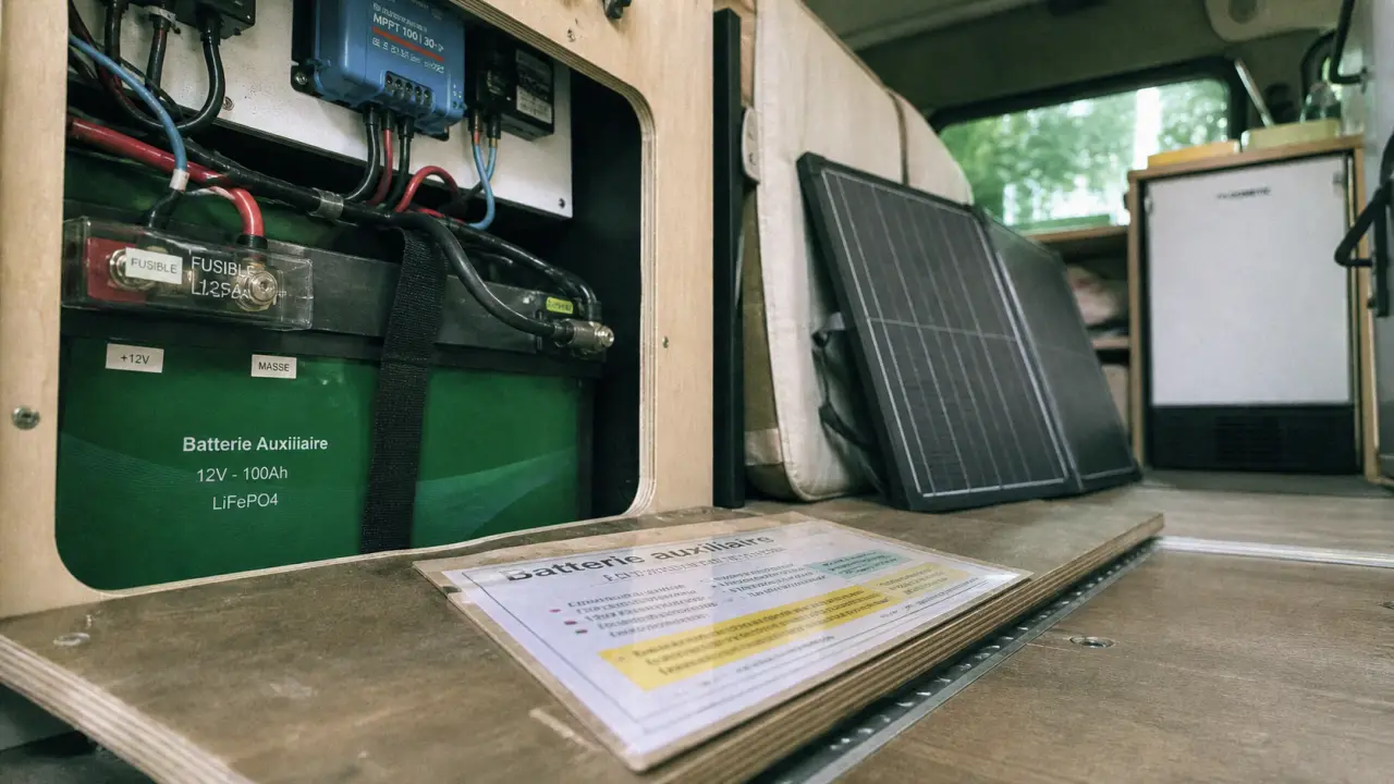 batterie van aménagé AGM gel lithium pour autonomie réelle