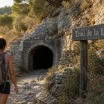 Carrière Trou de la Lune : sentier vers l’ancienne galerie de gypse