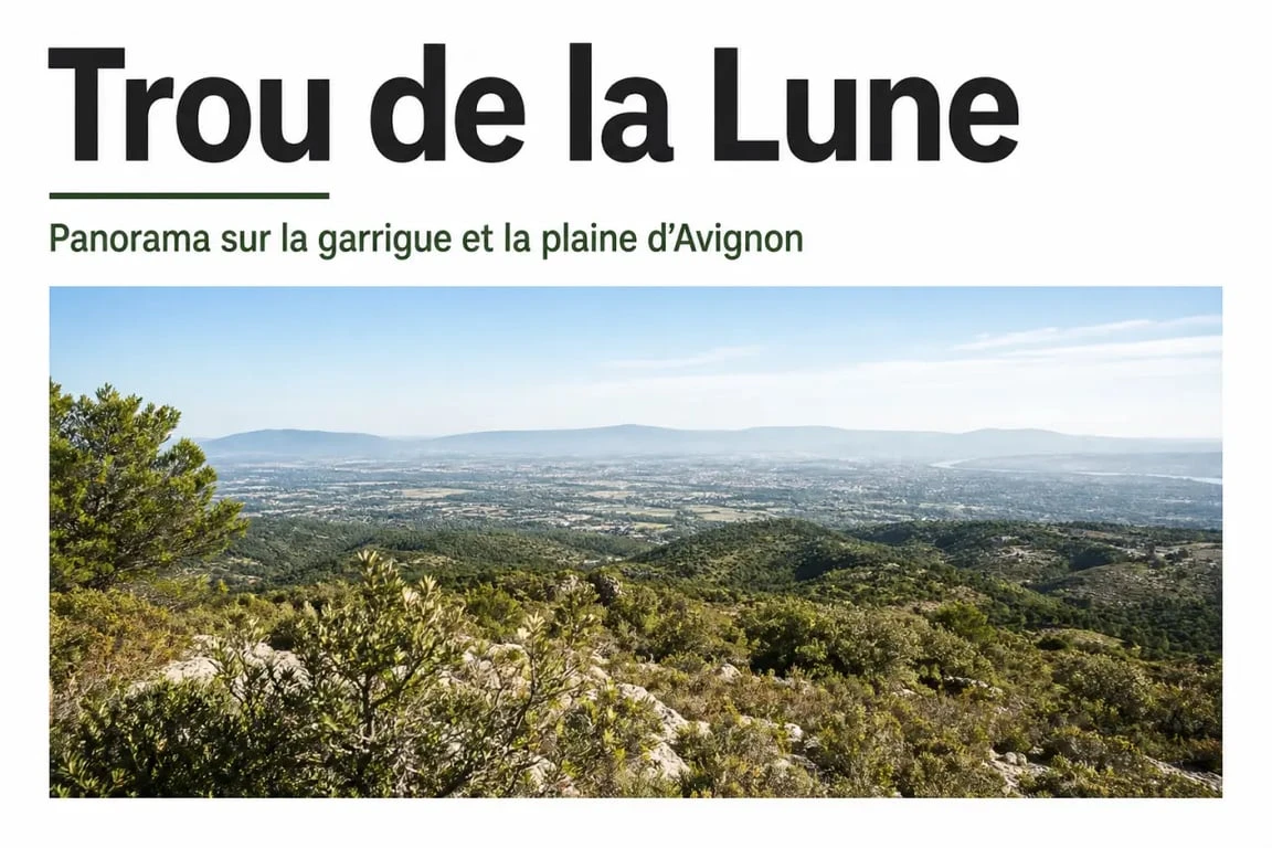 Carrière Trou de la Lune, panorama sur le secteur de Villeneuve-lès-Avignon