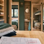 Tiny house 3 chambres, 6 couchages, trois espaces nuit