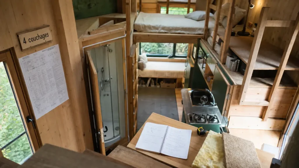 Tiny house 4 personnes : 4 couchages permanents, 24 m² et budget à vérifier