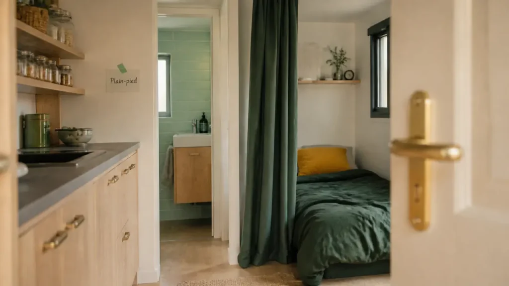 Tiny house plain-pied : sans mezzanine, 2 à 4 couchages et tout le confort au sol
