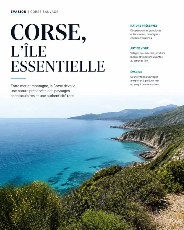 Paysage naturel préservé en Corse pour un tourisme durable