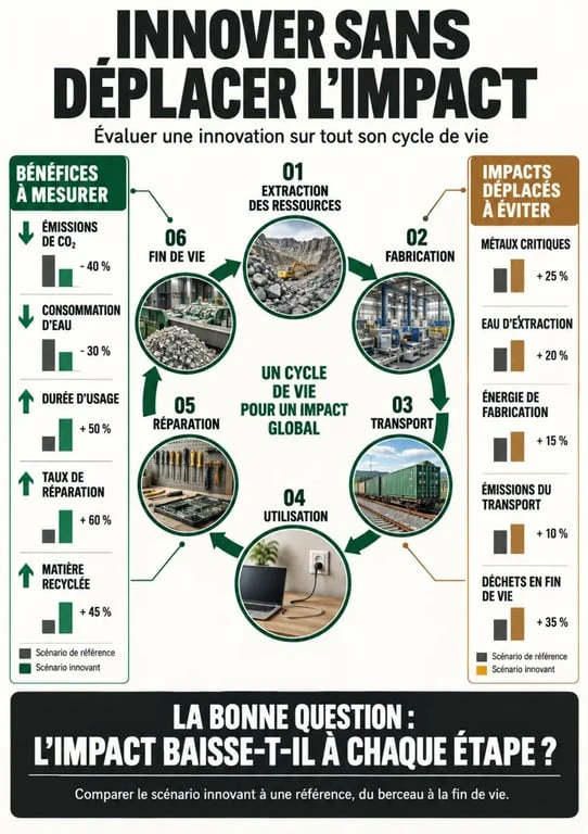Innovations écologiques évaluées selon leur impact sur le cycle de vie