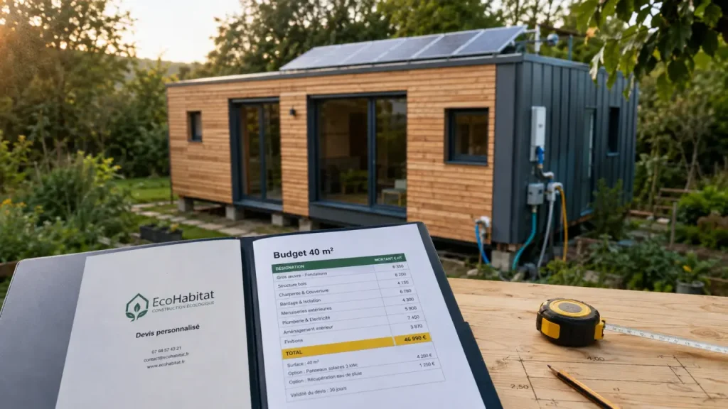 Tiny house 40 m² : prix réel, inclusions et permis à vérifier avant d’acheter