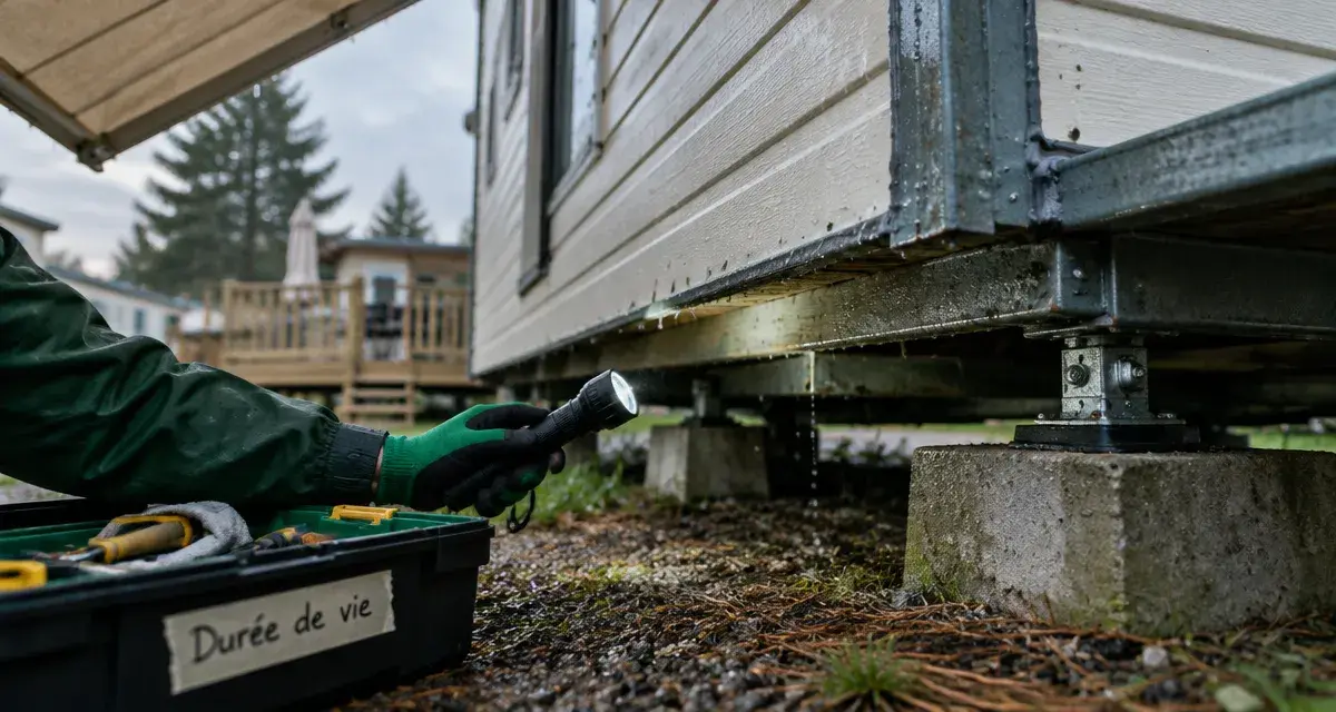 Duree de vie d un mobile home, inspection sous plancher en camping