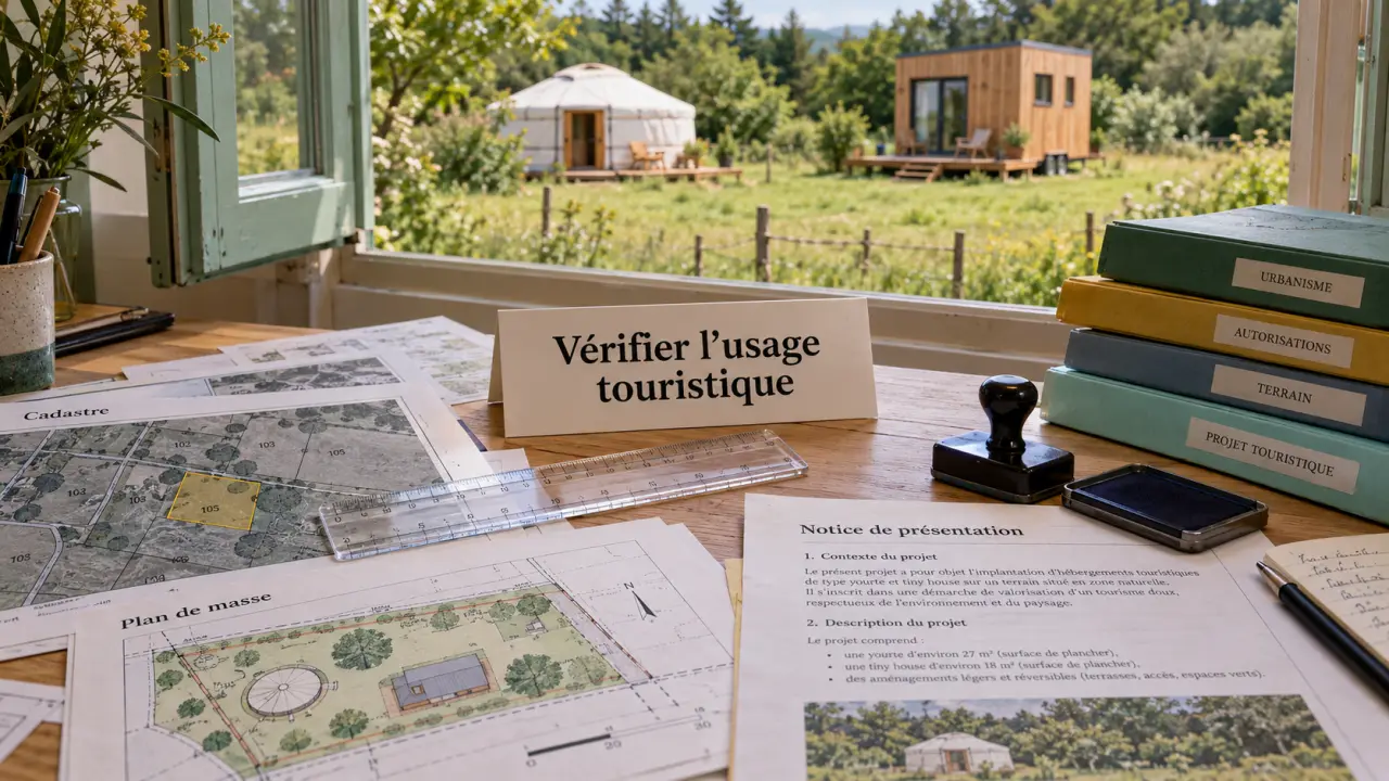 Hébergement insolite sur terrain non constructible : vérification urbanisme pour yourte et tiny house