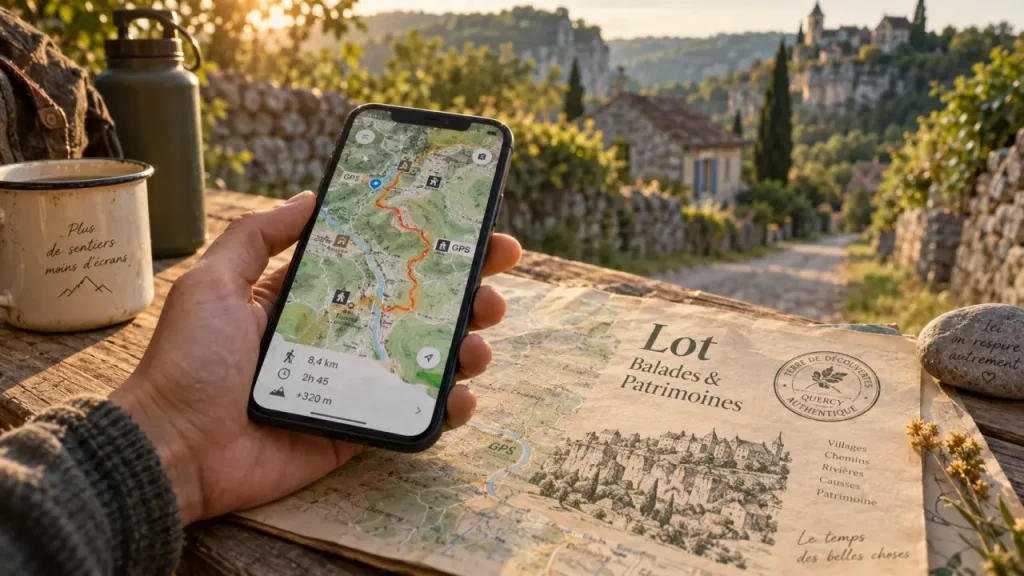 Lot Balades & Patrimoines : la carte GPS pour choisir, suivre et comprendre chaque circuit